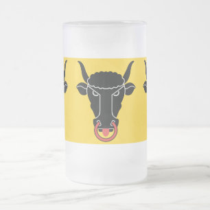Frostglas-Tasse mit Flagge von Uri, Schweiz Mattglas Bierglas