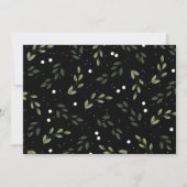 Frostgrüne Kranzfotokarte Einladung (Rückseite)