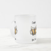 Frostierter Bierkrug Mattglastasse (Vorderseite Links)