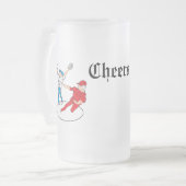Frostierter Bierkrug: Prost Mattglas Bierglas (Vorderseite Links)