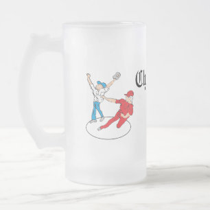 Frostierter Bierkrug: Prost  Mattglas Bierglas