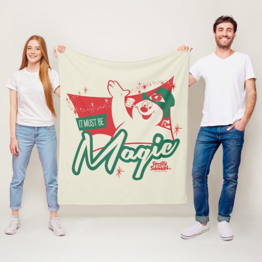 Frostig der Schneemann - Es muss magisch sein Fleecedecke (Beispiel)