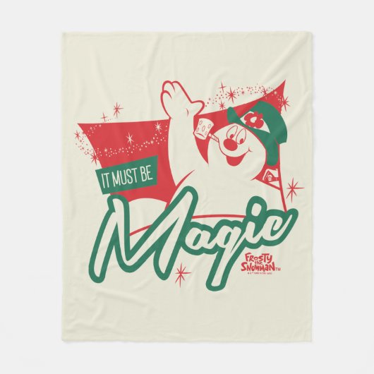 Frostig der Schneemann - Es muss magisch sein Fleecedecke (Vorderseite)