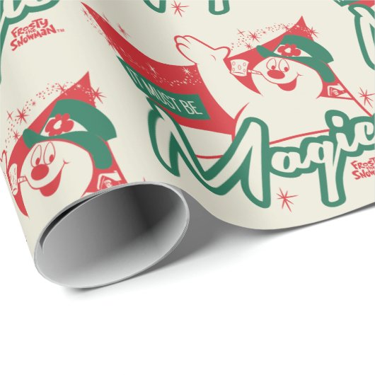 Frostig der Schneemann - Es muss magisch sein Geschenkpapier (Rolleneckpunkt)