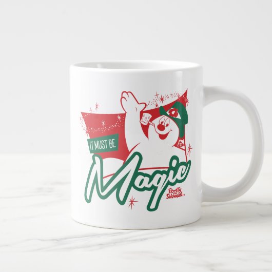 Frostig der Schneemann - Es muss magisch sein Jumbo-Tasse (Rechts)