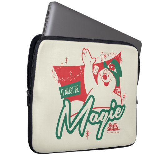 Frostig der Schneemann - Es muss magisch sein Laptopschutzhülle (Vorne Rechts)