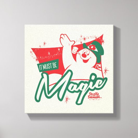Frostig der Schneemann - Es muss magisch sein Leinwanddruck (Vorderseite)