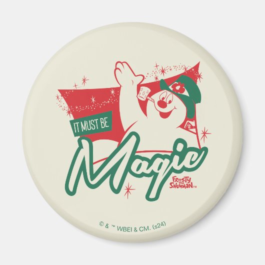 Frostig der Schneemann - Es muss magisch sein Magnet (Vorne)