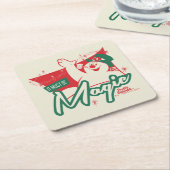 Frostig der Schneemann - Es muss magisch sein Rechteckiger Pappuntersetzer (angewinkelt)