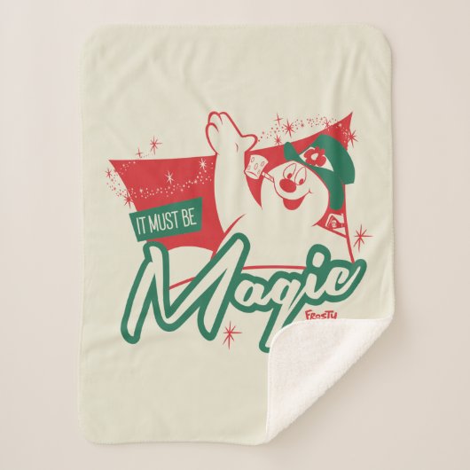 Frostig der Schneemann - Es muss magisch sein Sherpadecke (Vorderseite)