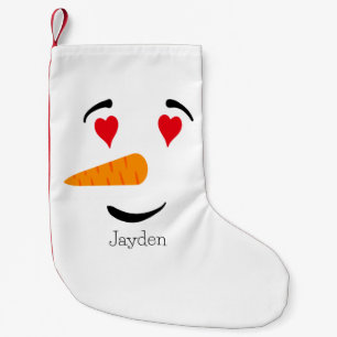 Frostig der Schneemann in der Liebe Kleiner Weihnachtsstrumpf