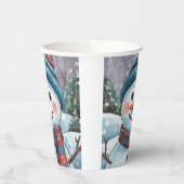 Frostig der Schneemann-Papiertasse Pappbecher (Links)