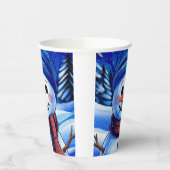 Frostig der Schneemann-Papiertasse Pappbecher (Links)