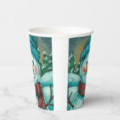 Frostig der Schneemann-Papiertasse Pappbecher (Rechts)