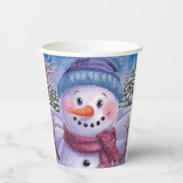 Frostig der Schneemann-Papiertasse Pappbecher