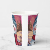 Frostig der Schneemann-Papiertasse Pappbecher (Links)