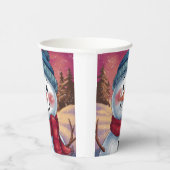 Frostig der Schneemann-Papiertasse Pappbecher (Rechts)