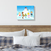 Frostig der Snowman™ Winter Leinwanddruck (Insitu (Schlafzimmer))
