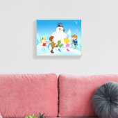Frostig der Snowman™ Winter Leinwanddruck (Insitu (Wohnzimmer))