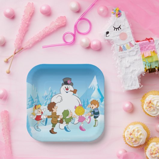 Frostig der Snowman™ Winter Pappteller (Party)