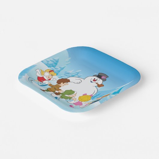 Frostig der Snowman™ Winter Pappteller (Gewinkelt)