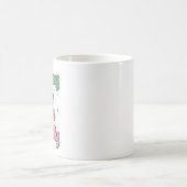 Frostig fühlender Retro-Schneemann  Kaffeetasse (Mittel)