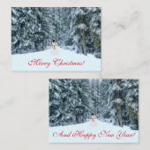 Frostig in der Weihnachtskarte des Waldes Mitteilungskarte (Vorne/Hinten)