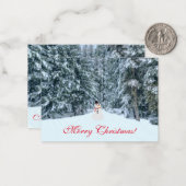 Frostig in der Weihnachtskarte des Waldes Mitteilungskarte (Vorderseite/Rückseite Beispiel)