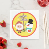 Frostig oder Santa? Wie geht es zu Weihnachten? Serviette (Beispiel)