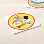 Frostig oder Santa? Wie geht es zu Weihnachten? Un Rechteckiger Pappuntersetzer (angewinkelt)