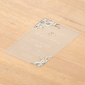 Frostige Acryl-Boho-Hochzeit Acryleinladungen (Ablage )