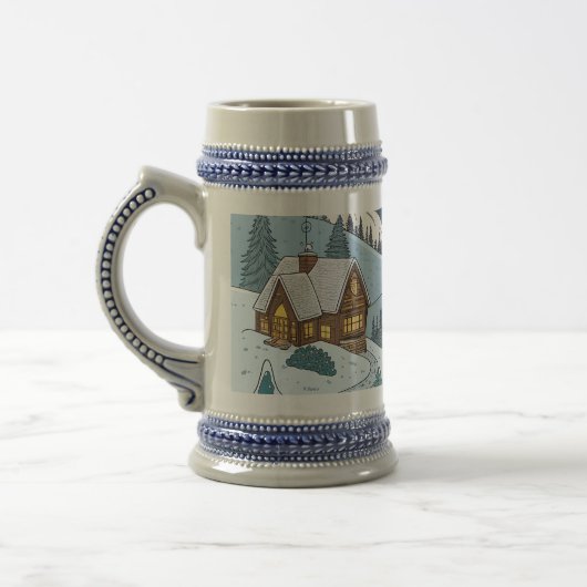 Frostige Alpenstadtlichter Bierglas (Links)