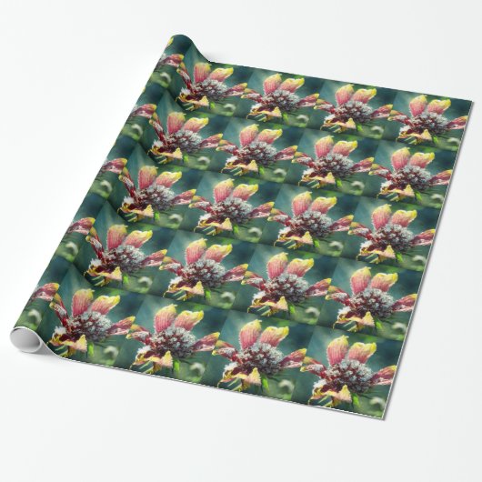 Frostige Blume Geschenkpapier (Ungerollt)