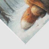 Frostige Freundschaft der Füchse - Decoupage - Seidenpapier (Detail)