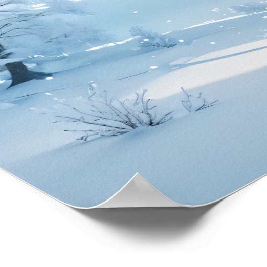 Frostige Gipfel: Winterwunderland Poster (Ecke)