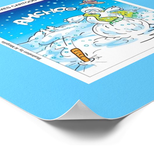 Frostige Kämpfe gegen die Grippe Weihnachtsbrille Poster (Ecke)