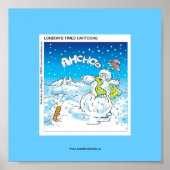 Frostige Kämpfe gegen die Grippe Weihnachtsbrille Poster (Vorne)