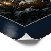 Frostige Mitternachts-Halloween-Verzauberin Poster (Ecke)