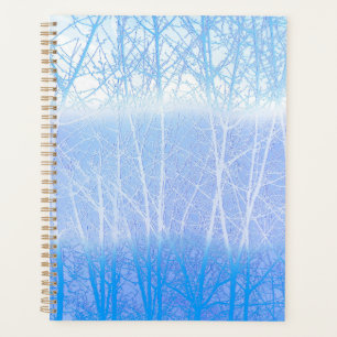 Frostige nebelige Bäume Baby Blau Planer
