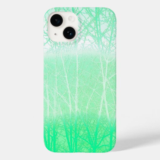 Frostige Neblige Äste Mintgrün Case-Mate iPhone Hülle (Rückseite)