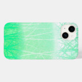 Frostige Neblige Äste Mintgrün Case-Mate iPhone Hülle (Rückseite (Horizontal))
