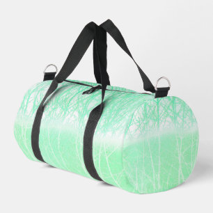 Frostige Neblige Äste Mintgrün Duffle Bag