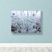 Frostige Pflanze Winterlandschaft Leinwanddruck (Insitu (Holzboden))
