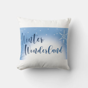 Frostige Ruhe: Winterwunderland Blau & Weiß Kissen