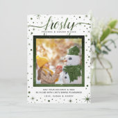 Frostige Schneeflocken & einfache Vergnügungen | G Feiertagskarte (Stehend Vorderseite)