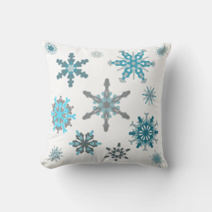 Frostige Schneeflocken Kissen