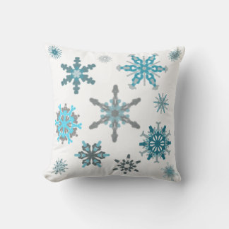Frostige Schneeflocken Kissen