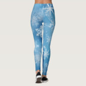 Frostige Schneeflocken Leggings (Rückseite)