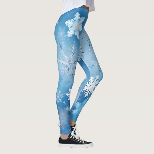 Frostige Schneeflocken Leggings (Rechts)