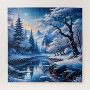 Frostige Stardust-Winter sind magisch. Die Luft is Puzzle